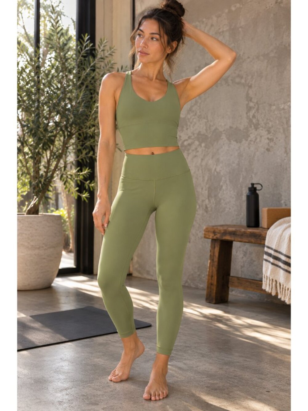 Lululemon Wunder Under High-Rise Tight 25 Inch Luxtreme Yoga Bronze Green 4